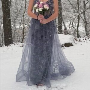 Jovani Midnight Purple Dance Dress Size 2 Worn Once